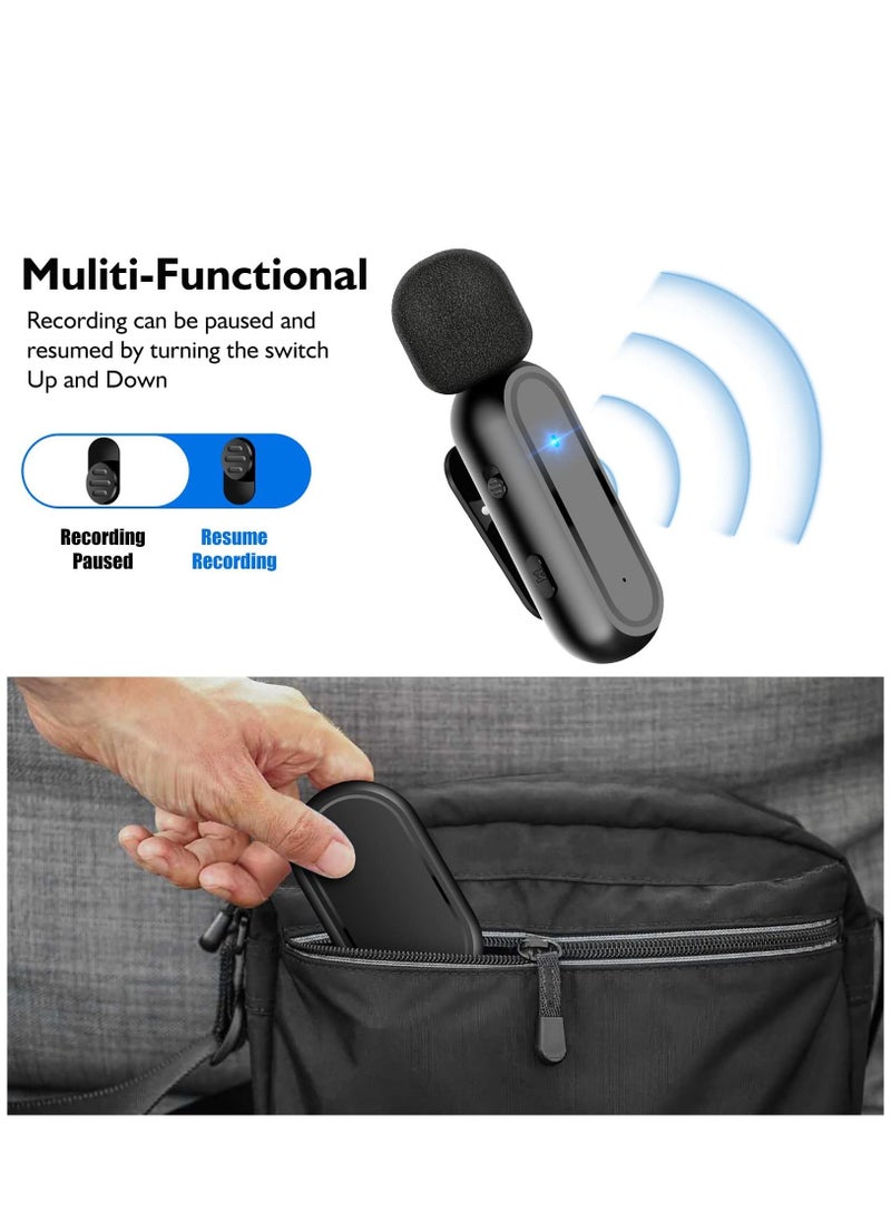 KASTWAVE - Wireless Lavalier Microphone for iPhone iPad with Charging Case 7H Clip on Lapel Microphone Wireless for Video Recording Vlogging, YouTube, Interview, 3 Mode Denoise - Image 1