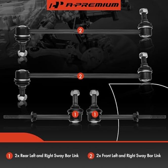 A-Premium 4Pcs Front Rear Sway Bar Link Stabilizer Link Kit Compatible With Chevrolet Equinox 20082017 Gmc Terrain 20102017 Pontiac Torrent 20082009 - Image 4