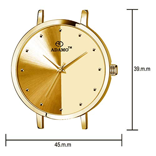 Adamo Analog Gold Dial Women's Stainless Steel Watch-335Yym04 - Image 2