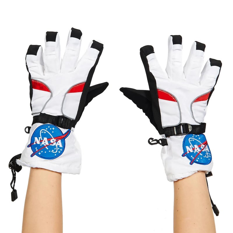 Aeromax Astronaut Gloves, size Medium, White, with NASA patches, (ASG-Med) - Image 3