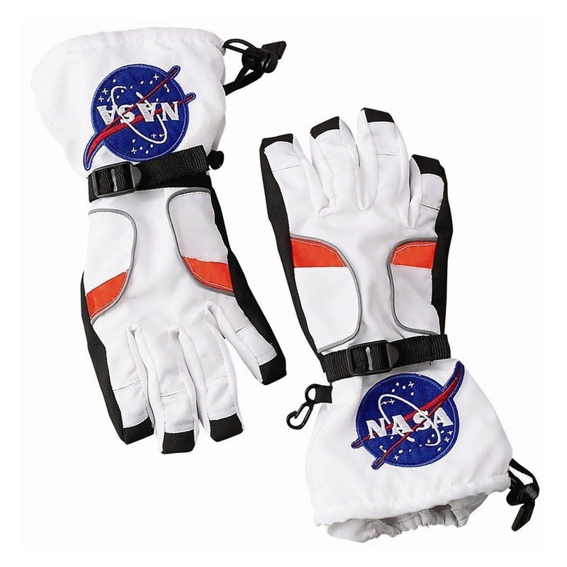 Aeromax Astronaut Gloves, size Medium, White, with NASA patches, (ASG-Med) - Image 2