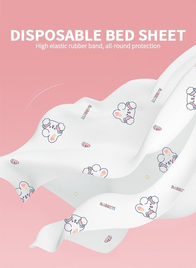 Disposable Bed Sheets with Flat Sheet, Quilt Cover, and 2 Pillow Cases, Disposable Fitted Travel Bedding Cover for Hotel, Sheet Quilt and Pillowcase - Image 2