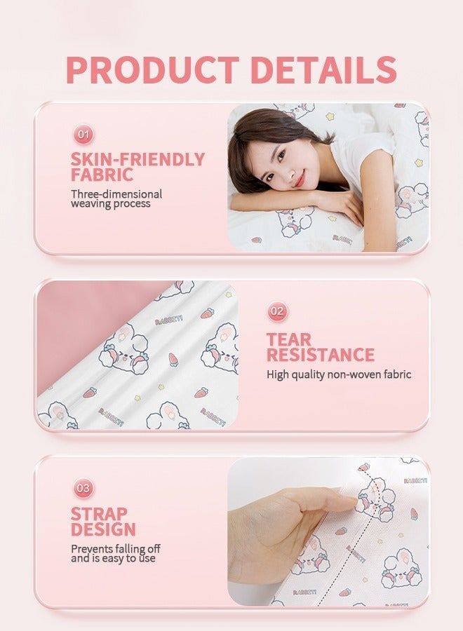 Disposable Bed Sheets with Flat Sheet, Quilt Cover, and 2 Pillow Cases, Disposable Fitted Travel Bedding Cover for Hotel, Sheet Quilt and Pillowcase - Image 3