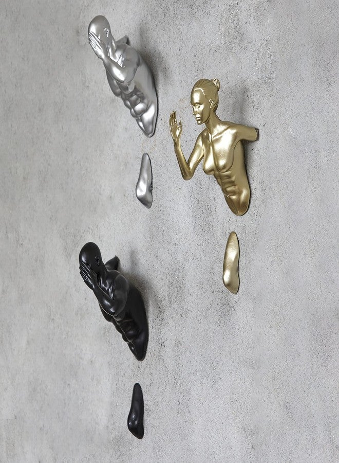 Gute Wall Runners, Athlete Statues - Set of 3 - Tall Running Men & Woman Sculpture - Climbing Wall Art Decor Sculpture - Runners, Track & Marathon Gift - Wall Office & Home Decoration Gift, Sport Figurines - Image 5