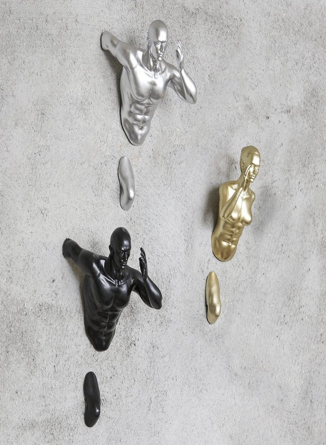 Gute Wall Runners, Athlete Statues - Set of 3 - Tall Running Men & Woman Sculpture - Climbing Wall Art Decor Sculpture - Runners, Track & Marathon Gift - Wall Office & Home Decoration Gift, Sport Figurines - Image 4