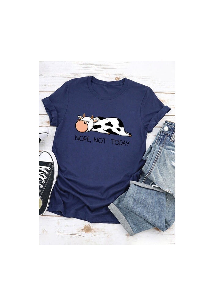 2020 sale nope cow personality printed pattern short sleeve T-shirt wish