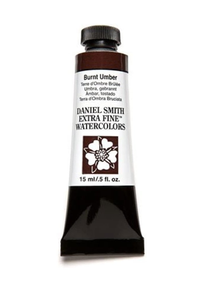 DANIEL SMITH Extra Fine Watercolor 15ml Paint Tube in Burnt Umber - Image 1