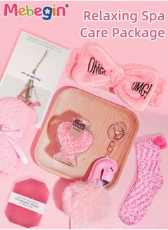 Generic Spa Gift Set for Women, Mother's Day Gifts Kit with 100ml Bath Salt, Diamond-shaped Soap, Pair of Socks, Scented Candle and Other Items, Unique Relaxing Spa Gift Basket, Creative Gifts for Mom, Wife  - Image 3