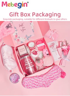Generic Spa Gift Set for Women, Mother's Day Gifts Kit with 100ml Bath Salt, Diamond-shaped Soap, Pair of Socks, Scented Candle and Other Items, Unique Relaxing Spa Gift Basket, Creative Gifts for Mom, Wife  - Image 2