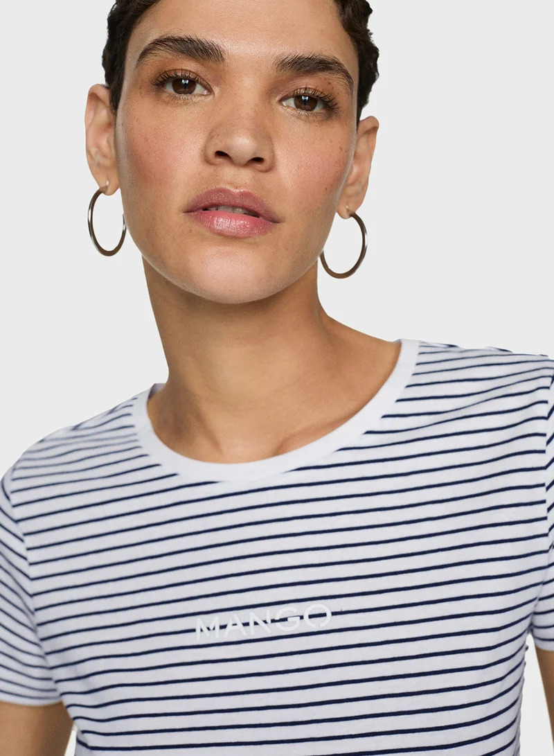 MANGO Crew Neck T-Shirt
