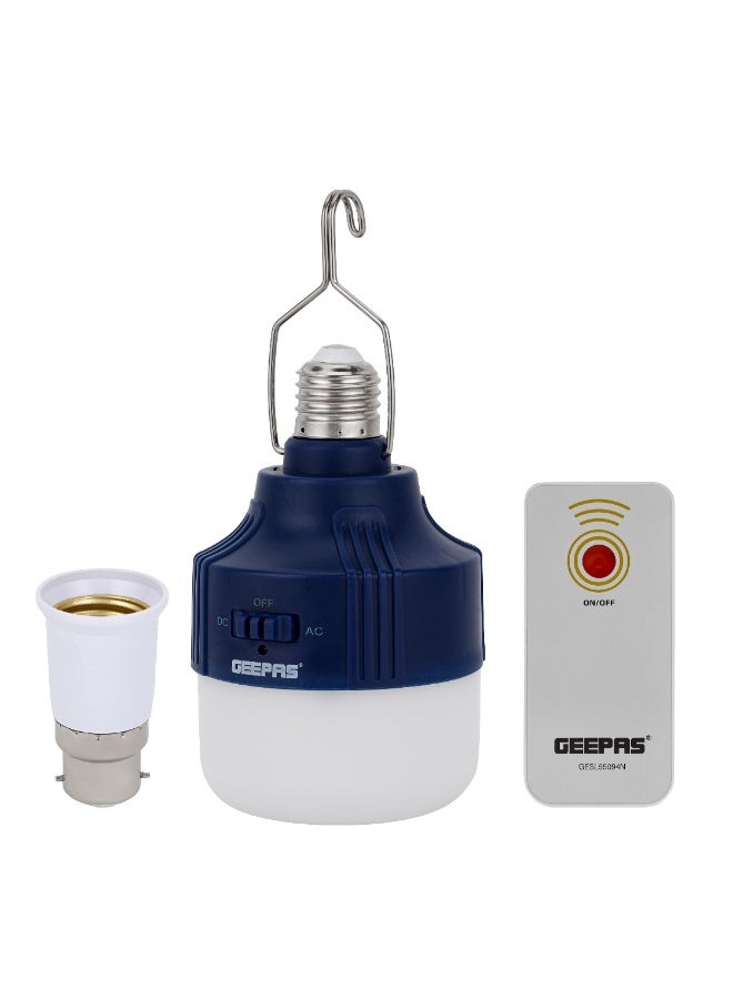 GEEPAS مصباح LED قابل لإعادة الشحن، موفر للطاقة، 18 واط، GESL55094 - 36 قطعة LED عالية السطوع، 12 ساعة وقت عمل، 3 قطع * 3.7 فولت / 1200 مللي أمبير بطارية ليثيوم قابلة لإعادة الشحن - Image 1