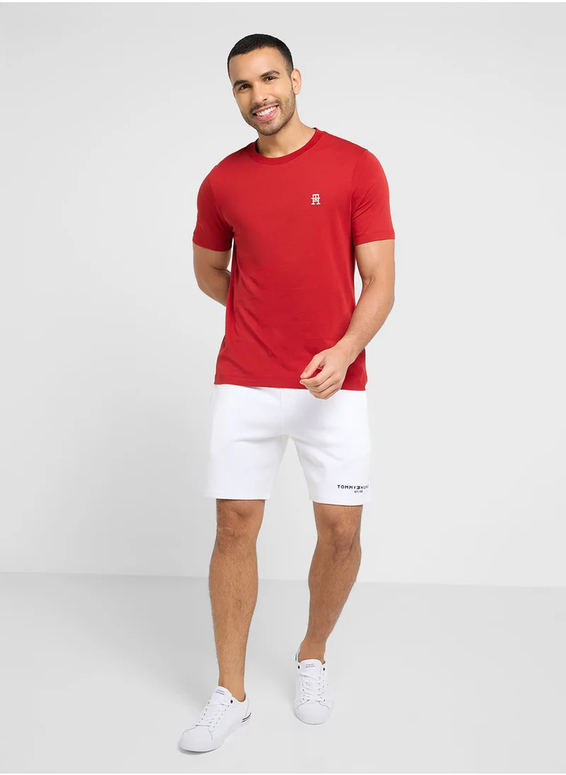 تومي هيلفيغر Logo Crew Neck T-Shirt