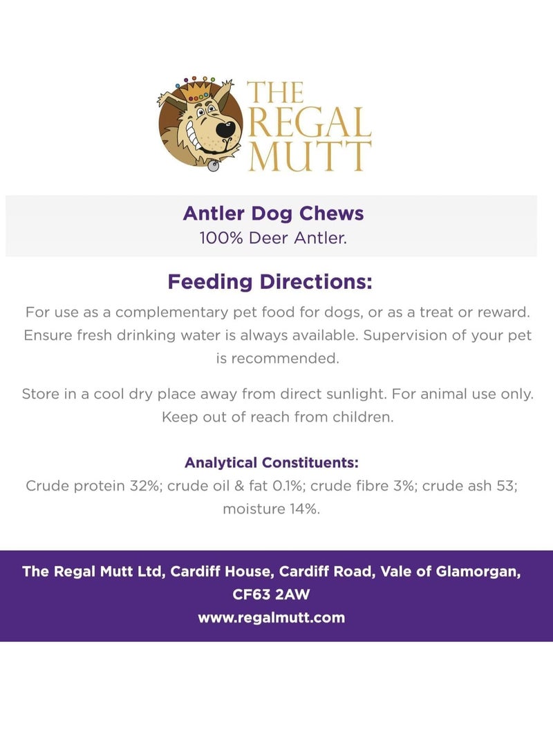 Regal The Regal Mutt Antler Dog Chews Medium Pack of 3 - Image 5