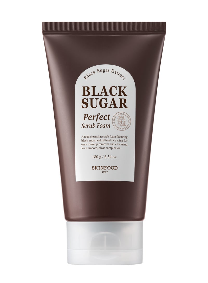 SKINFOOD BLACK SUGAR PERFECT SCRUB FOAM 180g - Image 1