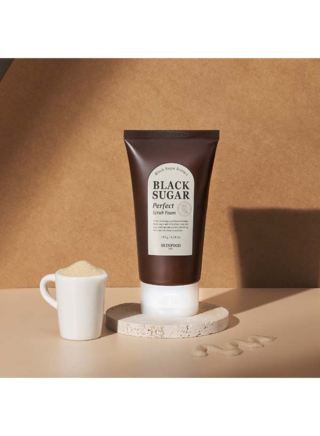 SKINFOOD BLACK SUGAR PERFECT SCRUB FOAM 180g - Image 2