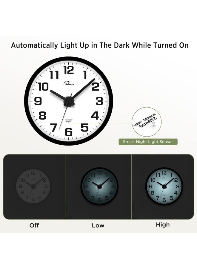 Wallarge  Night Light Wall Clock for Bedroom - Silent Lighted up Wall Clock Glow in The Dark  Battery Operated for Living Room Kitchen  Easy to Read Large Digital Display  13 Inch  - Image 3