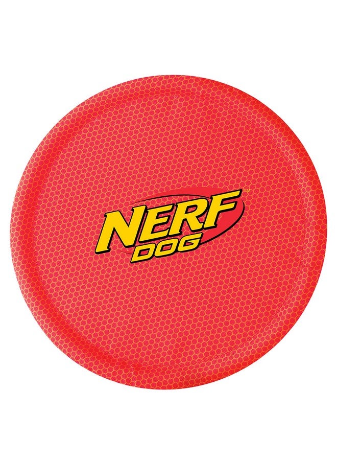 Nerf Dog Nylon Flyer Dog Toy, Flying Disc, Lightweight, Durable and Water Resistant, Great for Beach and Pool, 9 inch diameter, for Medium/Large Breeds, Single Unit, Red - Image 2
