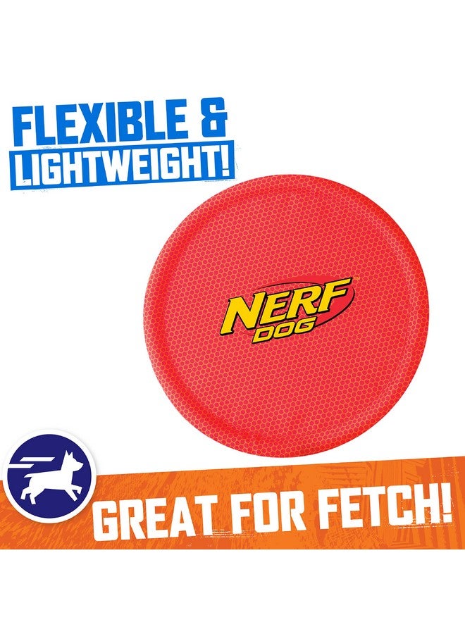 Nerf Dog Nylon Flyer Dog Toy, Flying Disc, Lightweight, Durable and Water Resistant, Great for Beach and Pool, 9 inch diameter, for Medium/Large Breeds, Single Unit, Red - Image 5