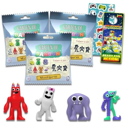 Roblox Banban Mini Figures Blind Bags Set - 3 Pack Mystery Bag Toys Bundle with Collectable Mini Figures Plus Stickers - Image 1