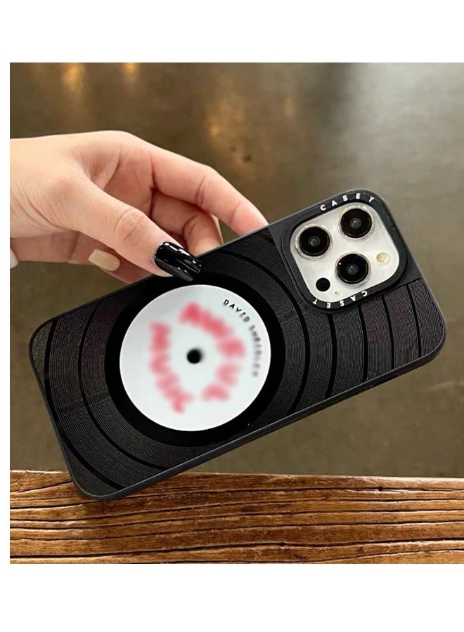 Casetify For iPhone 15 Pro Case -Black Vinyl Record Design Protective Case - Image 4