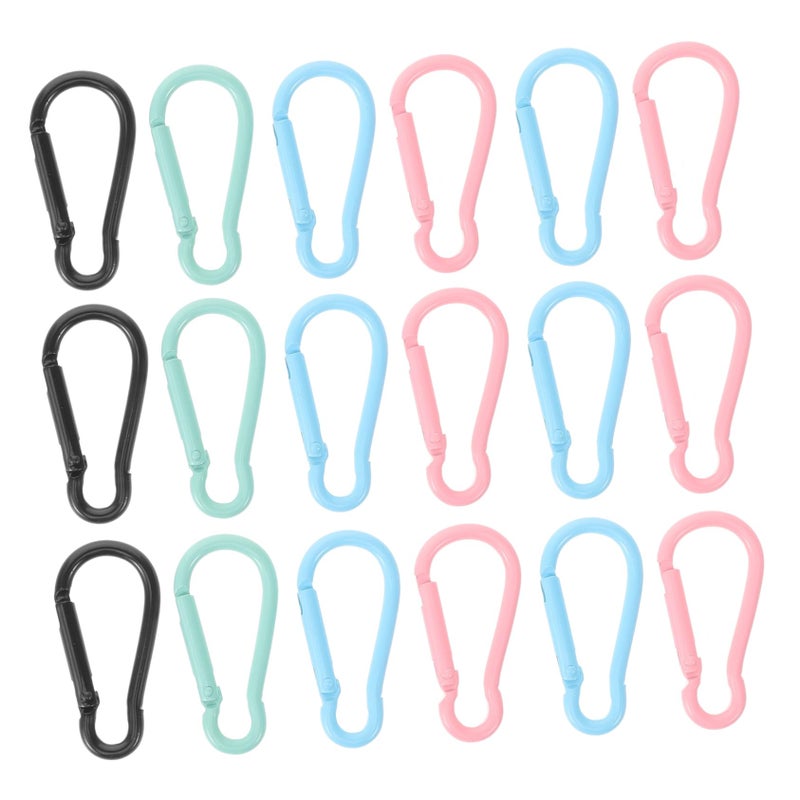 20 Pcs Unique Shaped Climbing Carabiners for Outdoor Gear Keychains and Backpacks - Image 2
