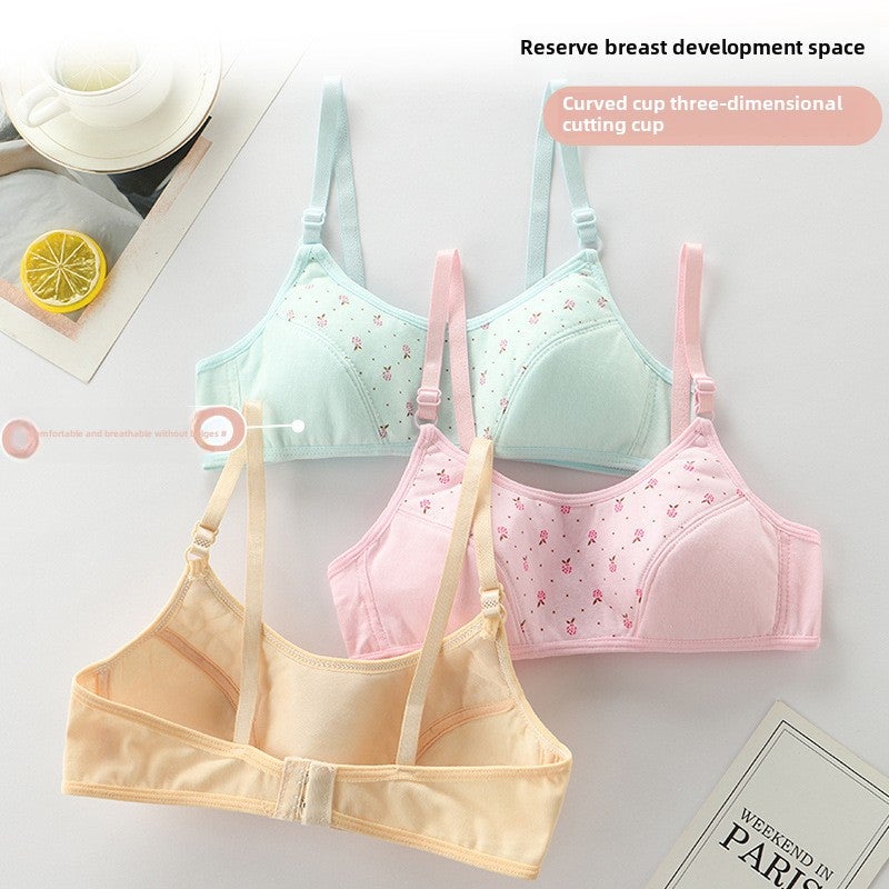 Girls Cotton Tank Top Bra 10-13 Years Green - Image 5