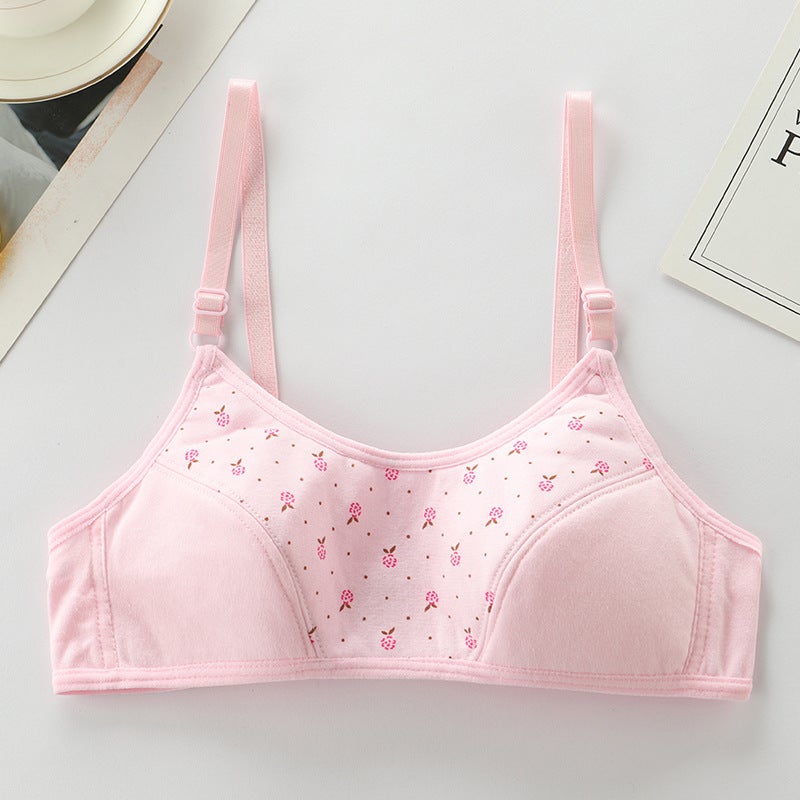 Girls Cotton Tank Top Bra 10-13 Years Green - Image 2