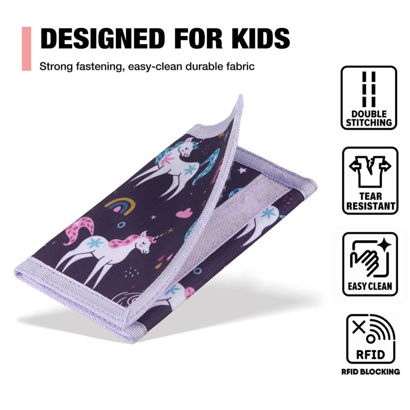 Lamumu Kids Wallet for Girls Ages 4-12, Unicorn Girls Wallet, Toddler Wallets with Coin Pocket, Novelty Christmas & Birthday Gift - Image 3