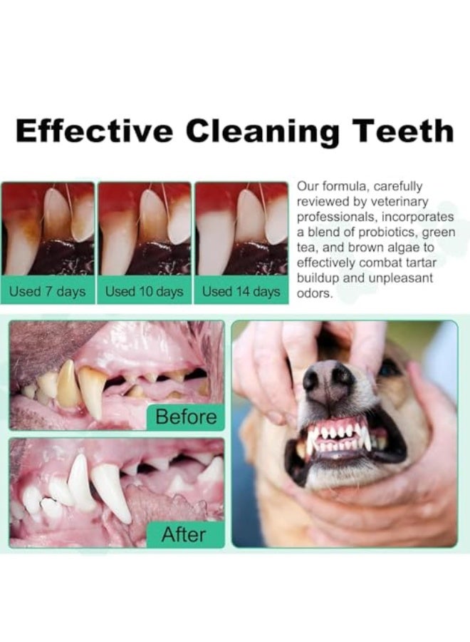 Jellico Dog Teeth Cleaning Powder for Dogs and Cats, Dog Dental Powder Remove Plaque  Bad Breath Off, Pet Dental Care Supplies for Small Medium Large Dogs - Image 5