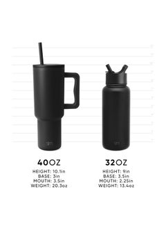 Simple Modern Simple Modern Disney 40 oz Tumbler with Handle and Straw Lid | Insulated Reusable Stainless Steel Water Bottle Travel Mug | Gifts for Women Men Him Her | Trek Collection | 40oz | Princess Icons  - Image 3