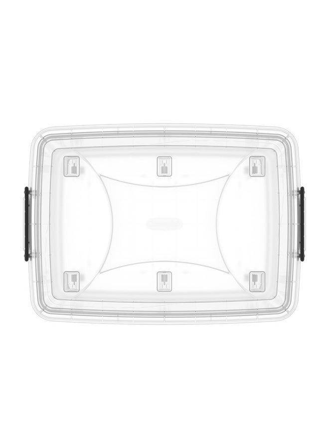 Cosmoplast 82L Clear Plastic Storage Box with Wheels & Lockable Lid (Pack of 5)  - Image 5