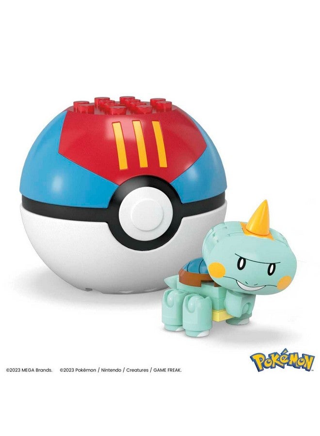 Mega Brands MEGA Pokémon Chewtle Collectible Pokeball Building Toy for Kids Ages 6 and Up - Image 3