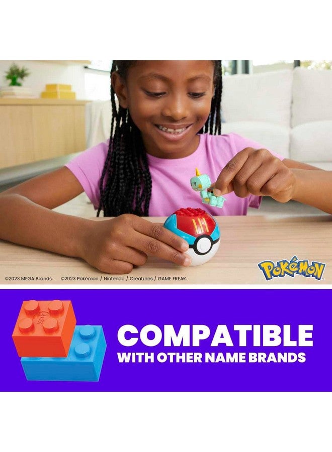 Mega Brands MEGA Pokémon Chewtle Collectible Pokeball Building Toy for Kids Ages 6 and Up - Image 2