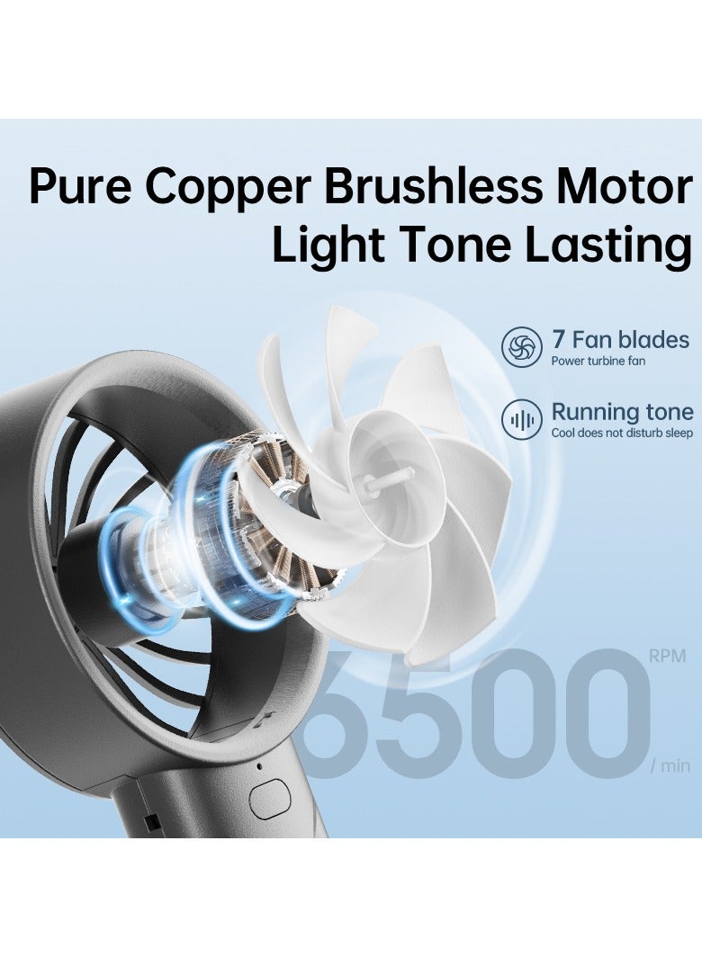 BEILINGDUN Portable Handheld Fan  Adjustable Personal Mini Fan Quiet Operation with Outdoors & Daily Use Ramadan Gift for Kids and Women(White) - Image 4