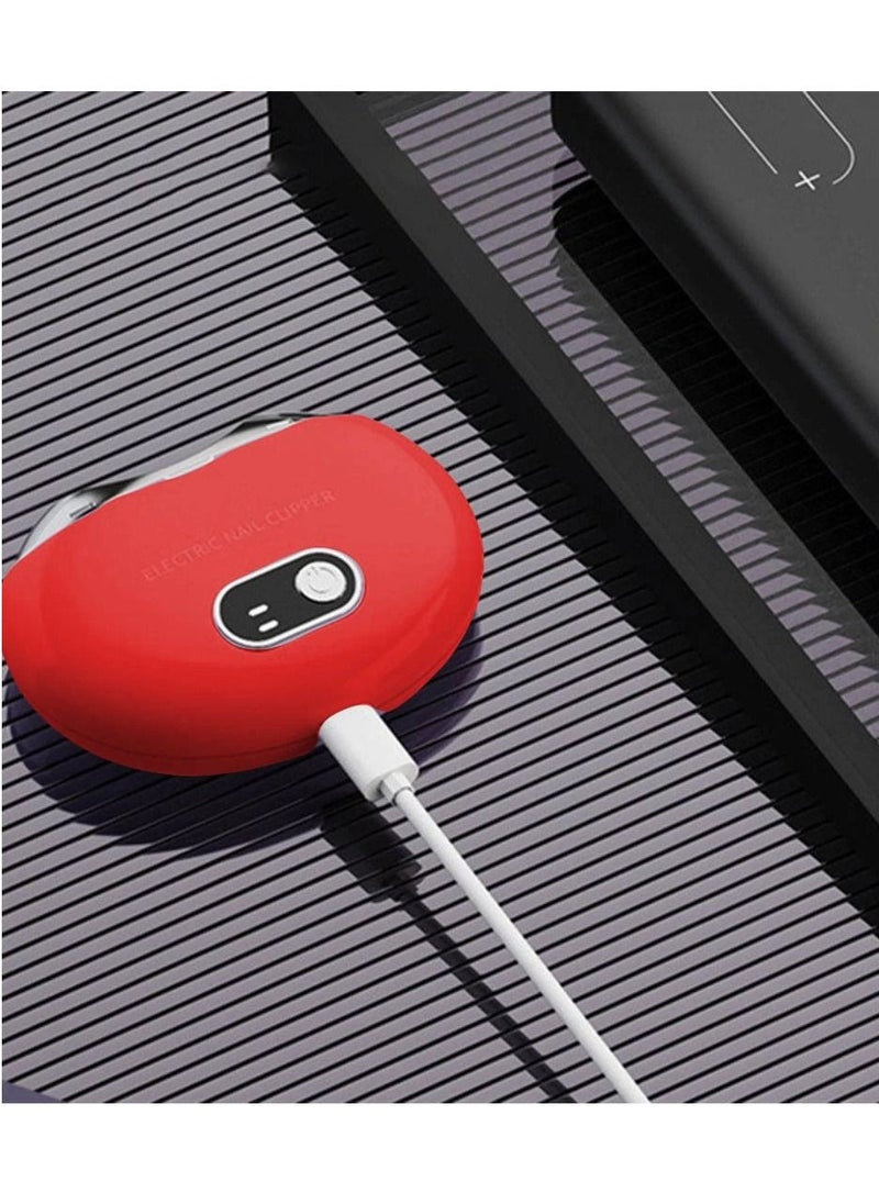 Yuwell Automatic Electric Nail Clippers Professional Nail Trimmer For Adults Seniors Infant Baby Kids Men Women Red  - Image 3