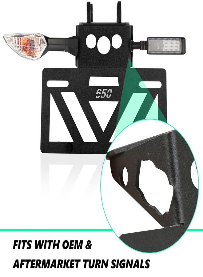 INKUDRI 2025 Ninja 650 Fender Eliminator Z650 Fender Eliminator 2024 Ninja 650 Tail Tidy Ninja 650 License Plate Bracket Holder Z650 Ninja 650 EX650 ABS 2017 2018 2019 2020 2021 2022 2023 2024 2025 - Image 2