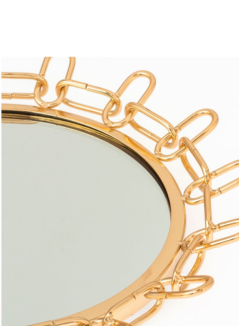Dania Gold metal top with mirror floor, elegant design - Image 2