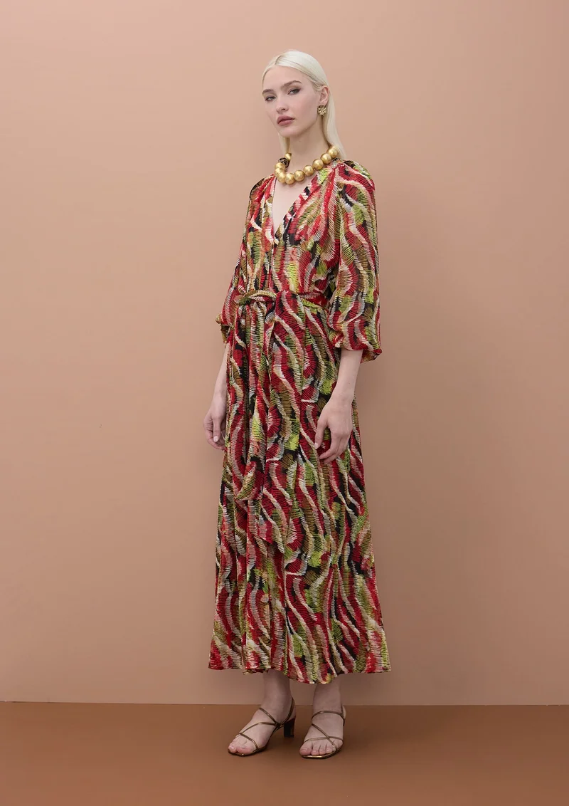 لولا كساديمونت V-neck Snake Print Dress