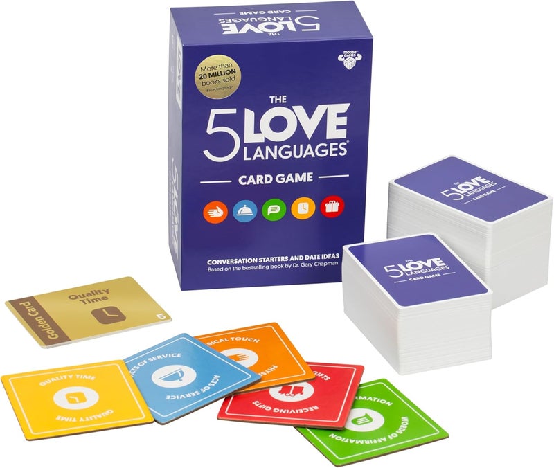 MOOSE The 5 Love Languages® Card Game, Discover More About Yourself & Your Partner, 300 Prompt Cards To Spark Deep, Meaningful Conversations, Create New Date Ideas And Fun Quiz Questions For 2 Players, 16+ - Image 2