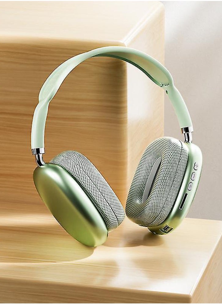Scrolls - P9 Pro Max Immersive Active Noise Cancelling Over-Ear Headphones, Epitome of Cutting-Edge Design and Premium Sound Quality. Elevate Your Listening Experience, Fusion of Style and Comfort (Green) - Image 1