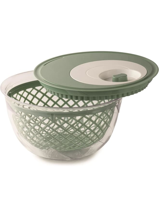 Snips Salad Spinner 4 Litres Green Colour Made In Italy Bpa Free Pp + San 4 Lt - Image 1