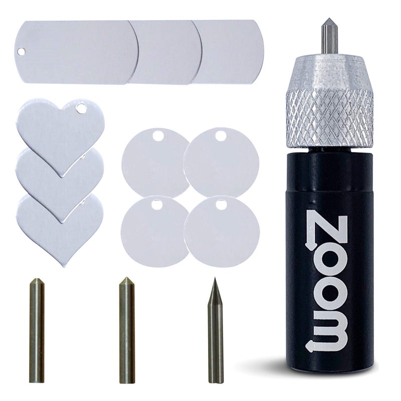 ZOOM Silhouette Cameo 4 Cameo 5 Engraving, Embossing, & Etching Tool; 3 in 1 Silhouette Etching Starter Kit for use in Cameo 4 & 5 Silhouette Machine, Cameo 4 Pro, or Cameo 4 Plus by Zoom Precision - Image 1