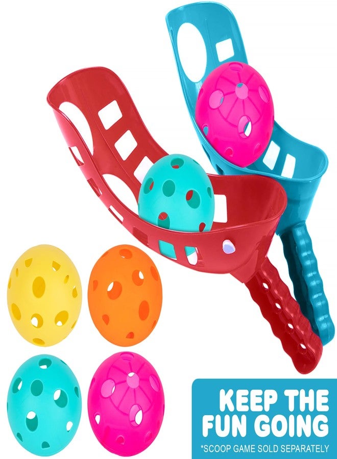 ArtCreativity Plastic Replacement Balls for Scoop Game - Set of 12 Lightweight Airflow Balls in 4 Bright Colors - Durable Outdoor Play Accessories for Kids & Adults - Great for Backyard & Beach Fun - Image 2