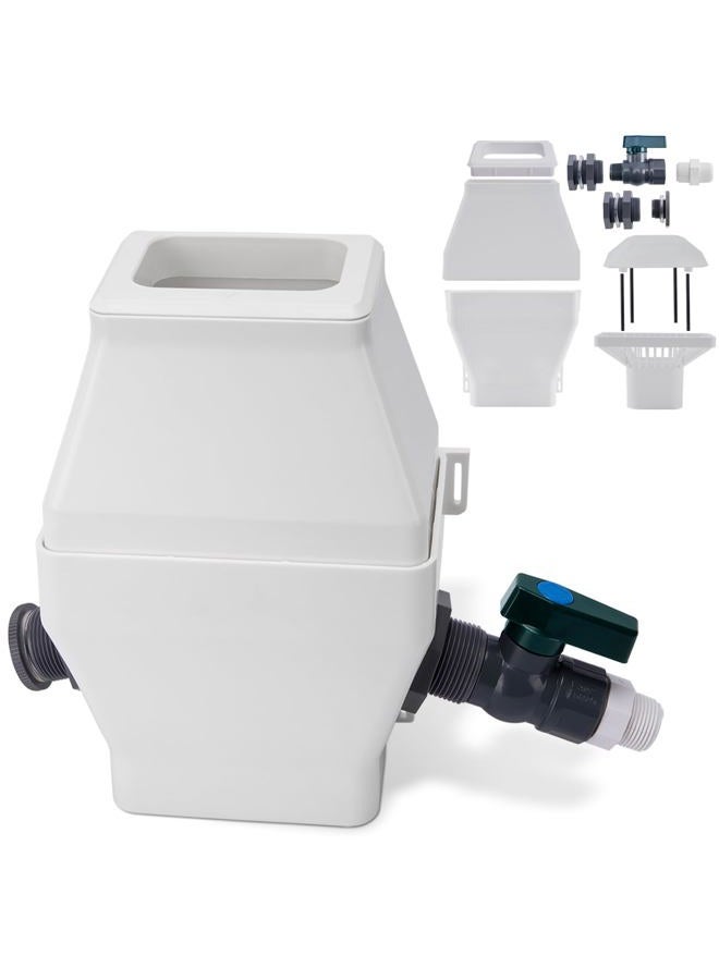 Tintsabo Rainwater Collection System, Rain Diverter for 2x3”and 3x4” Standard Downspouts, with PVC 3/4 Spigot and Filtration, White - Image 1