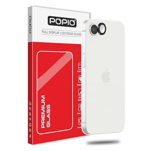 POPIO Camera Lens Protector For iPhone 16e / 17e (Black), 1 Set, with Easy Installation Kit - Image 1
