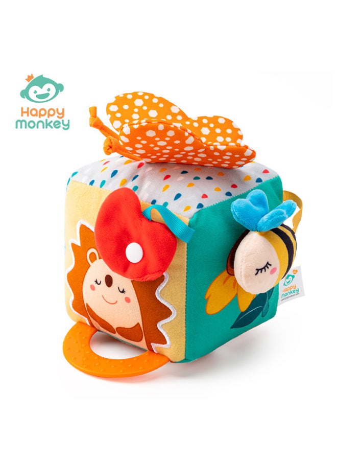 Happy Monkey Baby Dressing Toys Building Blocks Rattle Infant Intelligence Development Early Education Toys-Color:Teether Dressing Toy Building Blocks-medgehog  - Image 1