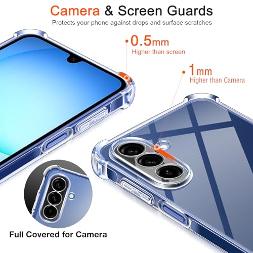 Lustree Case Perfect Fitting Hybrid Edge to Edge Bumper Side Protection Transparent Back Cover for Samsung Galaxy A17 5G / M17 -Transparent - Image 3