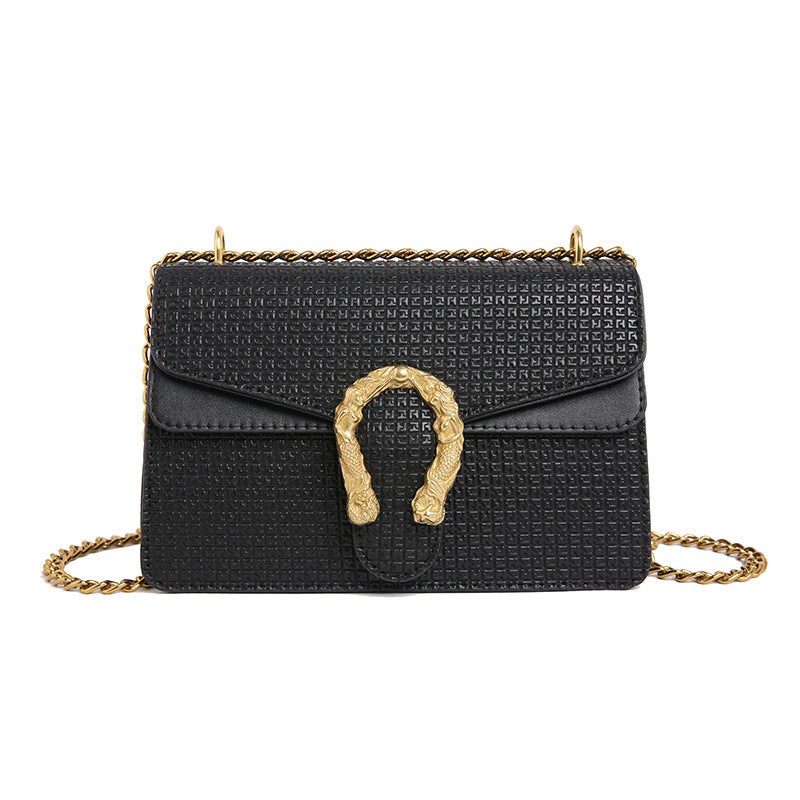 2025 Spring New Fashionable Casual Snake Shoulder Crossbody Bag Women'S Chain Bag Retro Small Square Bag - Image 1