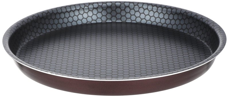 Trueval Round Teflon Pizza Pan, Size 24 - Maroon - Image 1