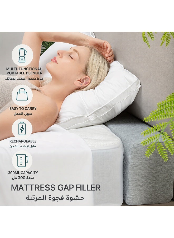 Texstead 1pc Bed Gap Filler, Mattress Extender Filler for Headboard Gap Between Mattress and Wall, Bed Space Crack for Bed, Sofa, Bed Rails, High-Density Foam, Removable and Washable Cover - Image 2